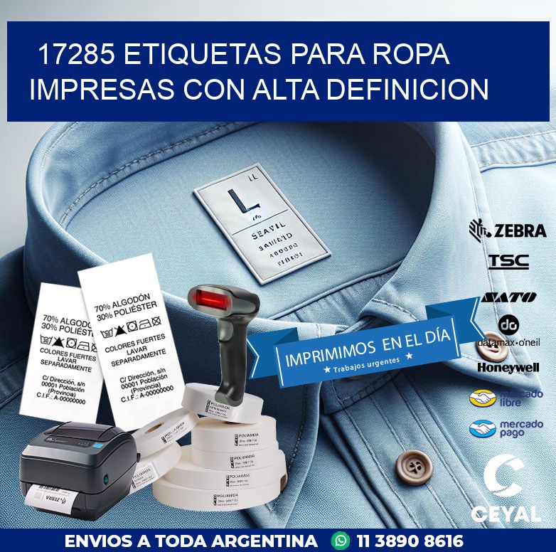 17285 ETIQUETAS PARA ROPA IMPRESAS CON ALTA DEFINICION