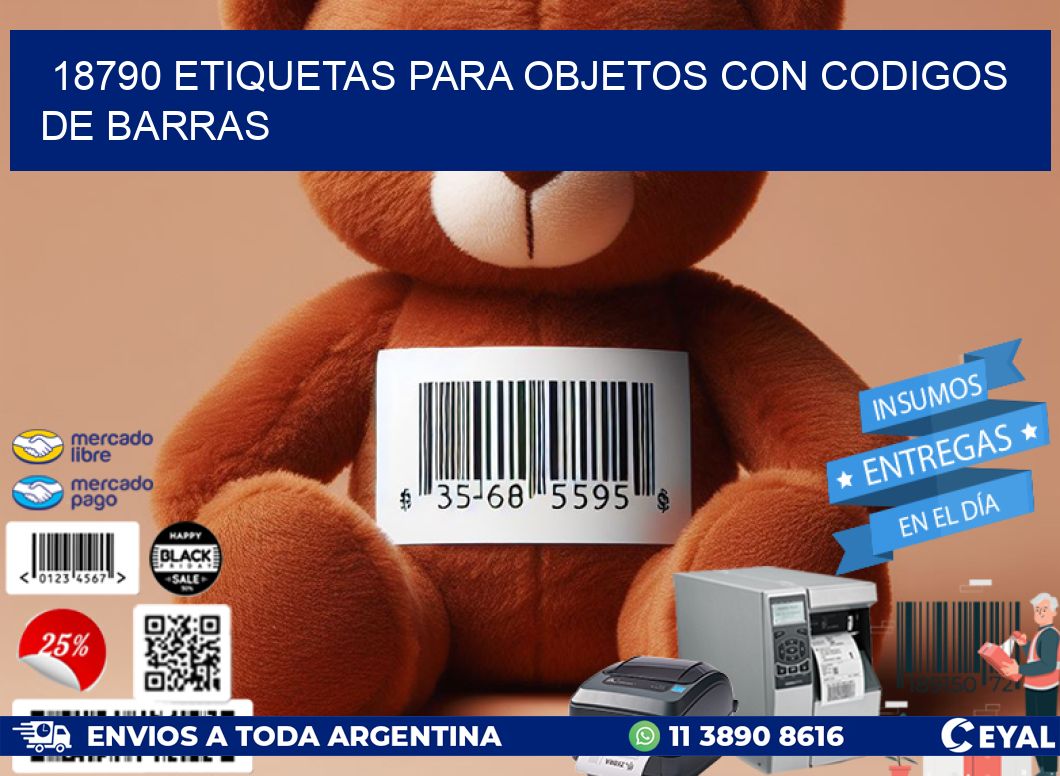 18790 ETIQUETAS PARA OBJETOS CON CODIGOS DE BARRAS