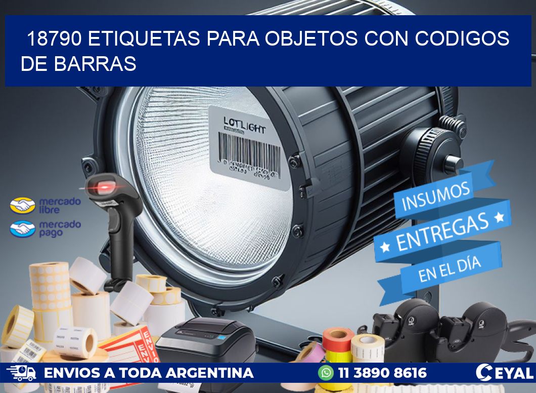 18790 ETIQUETAS PARA OBJETOS CON CODIGOS DE BARRAS