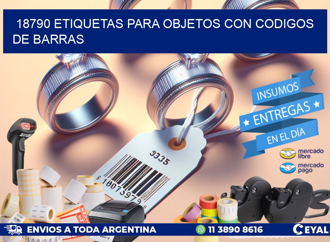 18790 ETIQUETAS PARA OBJETOS CON CODIGOS DE BARRAS