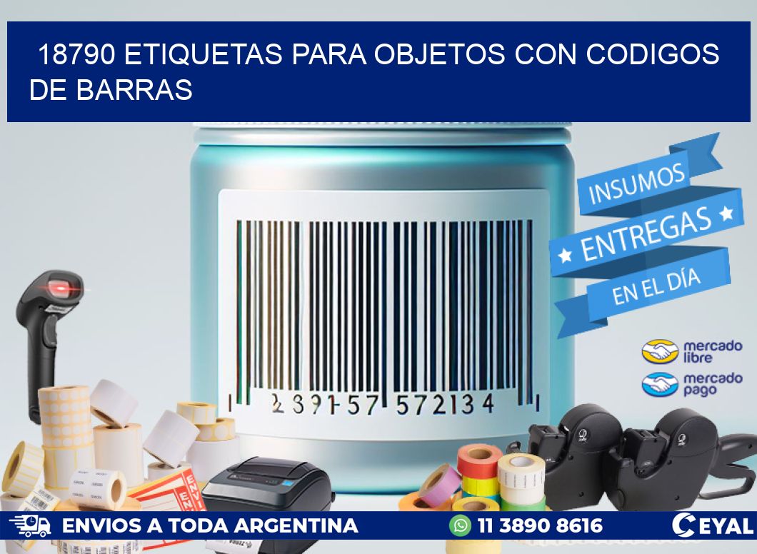 18790 ETIQUETAS PARA OBJETOS CON CODIGOS DE BARRAS