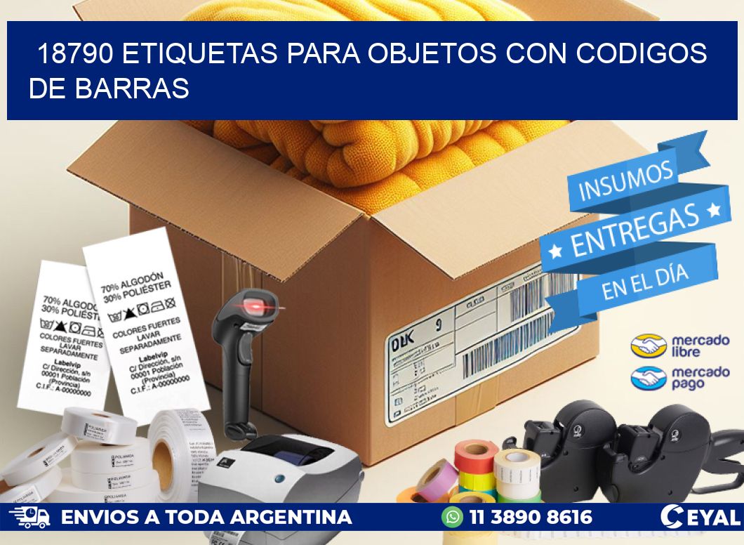 18790 ETIQUETAS PARA OBJETOS CON CODIGOS DE BARRAS