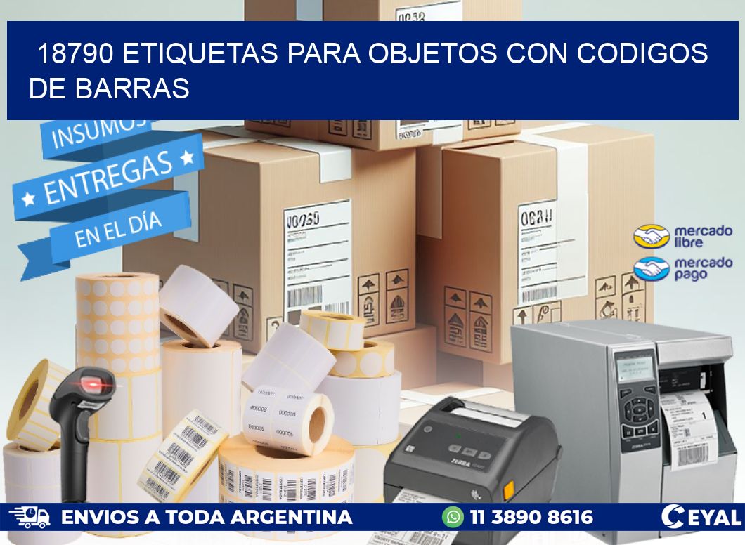 18790 ETIQUETAS PARA OBJETOS CON CODIGOS DE BARRAS