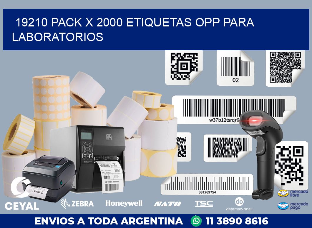 19210 PACK X 2000 ETIQUETAS OPP PARA LABORATORIOS