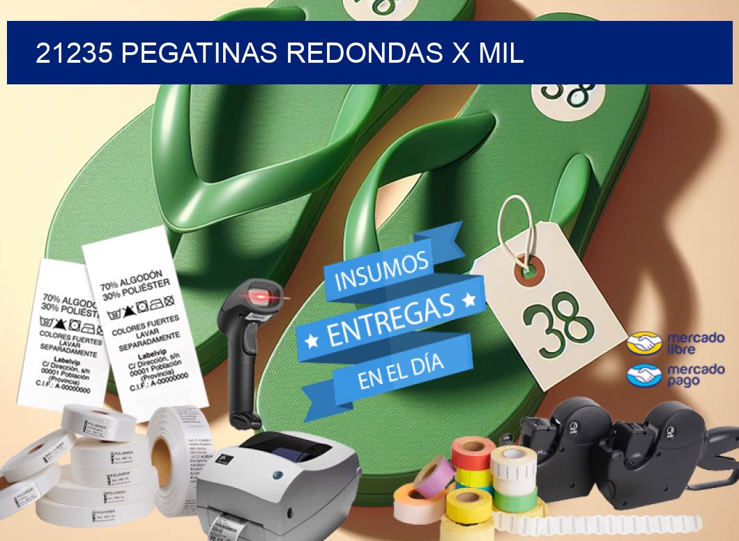 21235 PEGATINAS REDONDAS X MIL