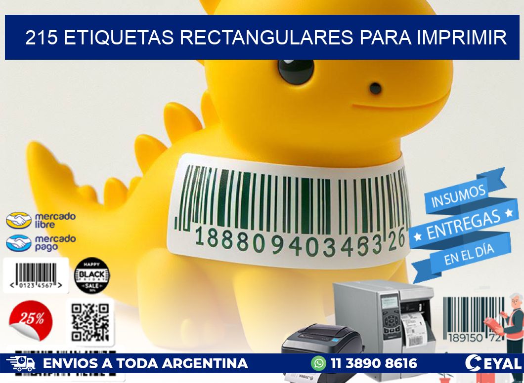 215 etiquetas rectangulares para imprimir