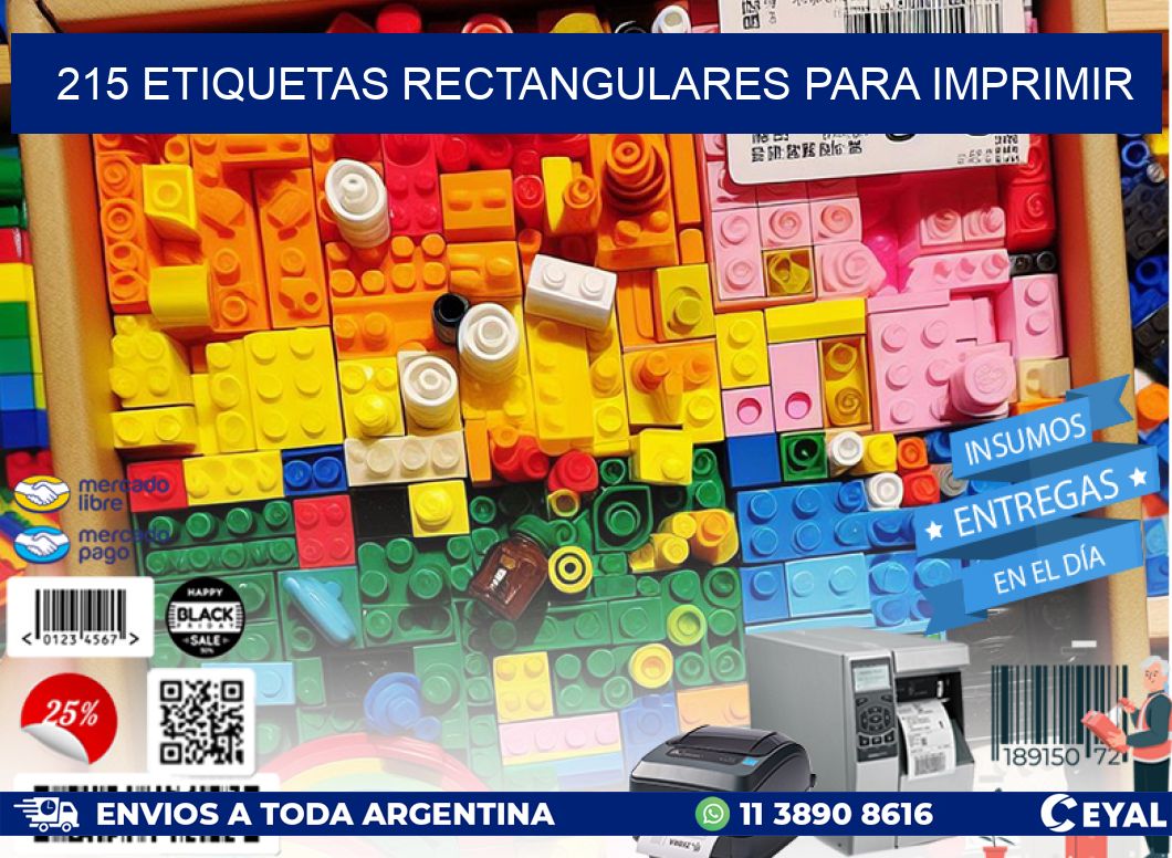 215 etiquetas rectangulares para imprimir