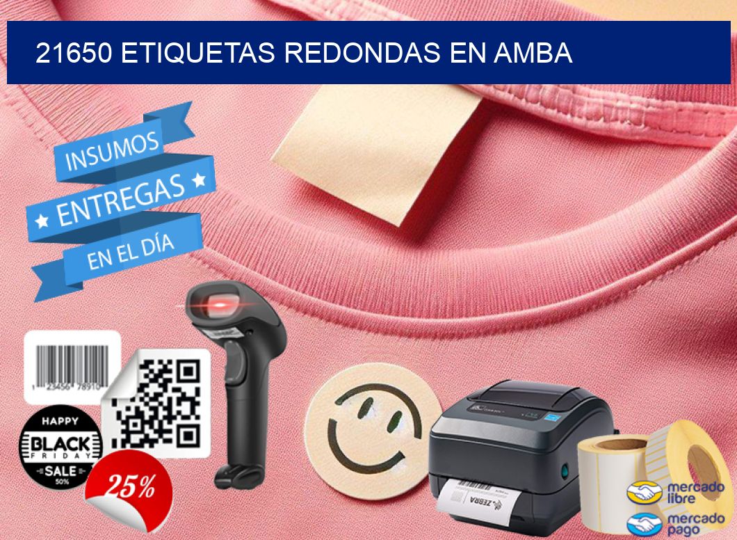 21650 ETIQUETAS REDONDAS EN AMBA