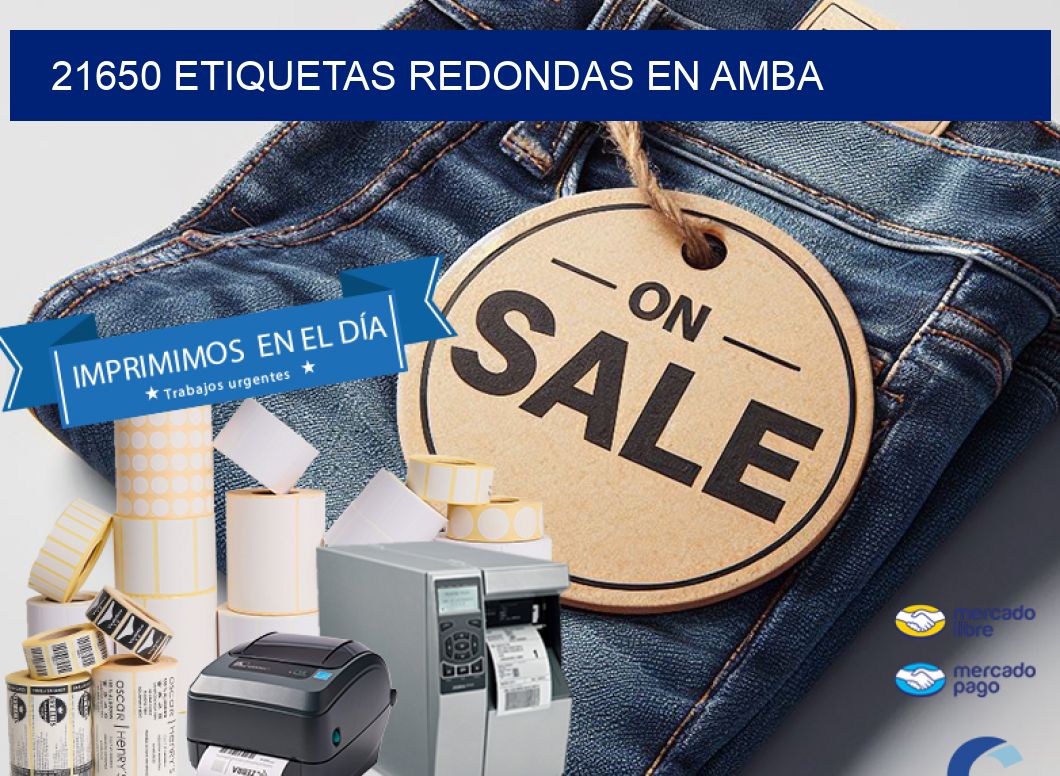 21650 ETIQUETAS REDONDAS EN AMBA