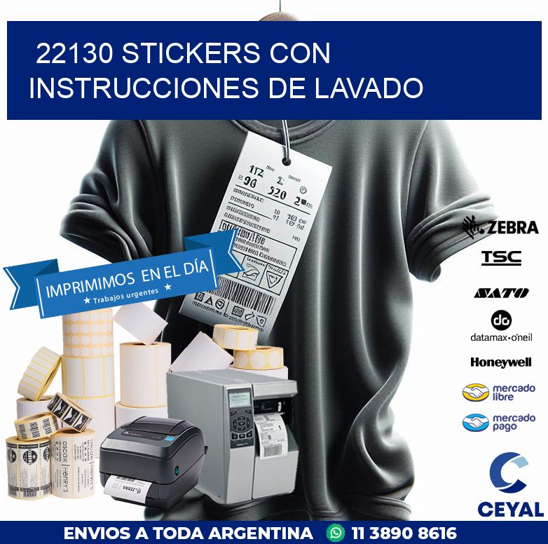 22130 STICKERS CON INSTRUCCIONES DE LAVADO