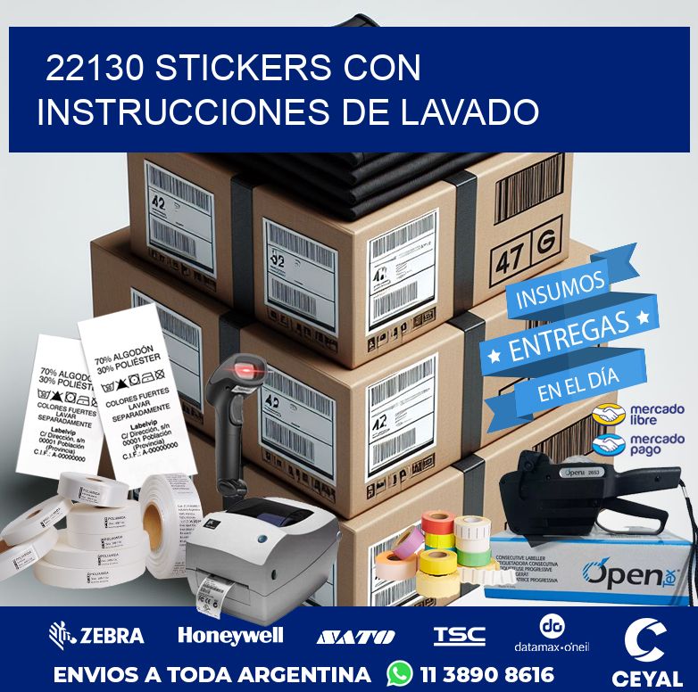 22130 STICKERS CON INSTRUCCIONES DE LAVADO