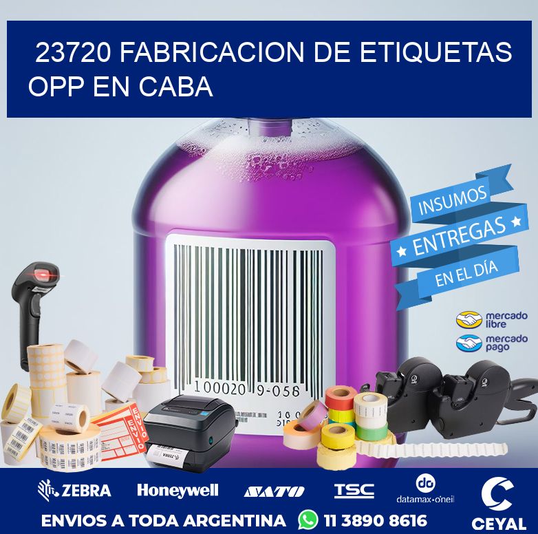 23720 FABRICACION DE ETIQUETAS OPP EN CABA