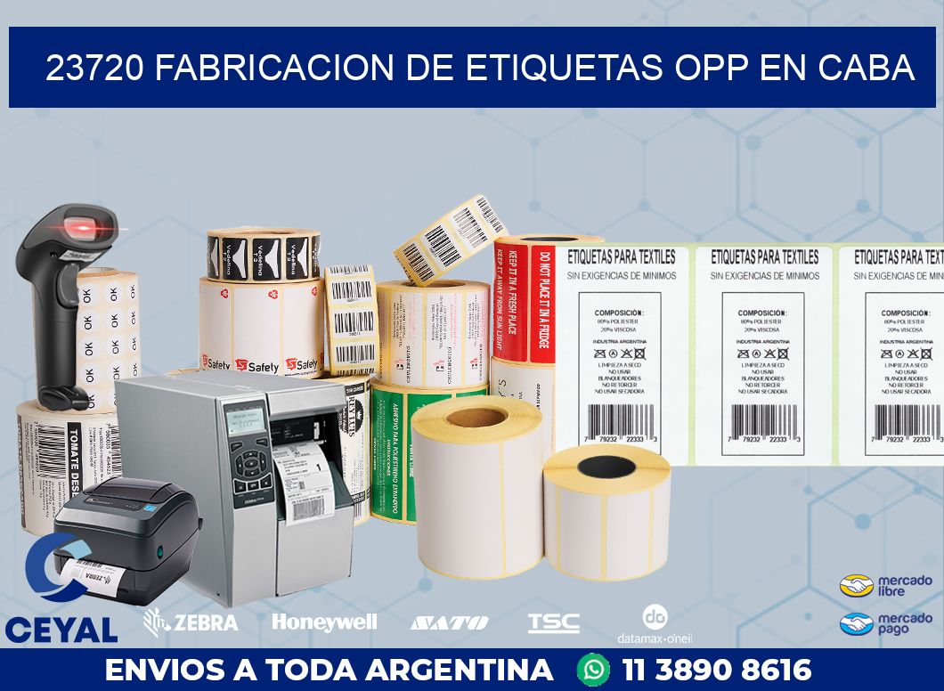 23720 FABRICACION DE ETIQUETAS OPP EN CABA