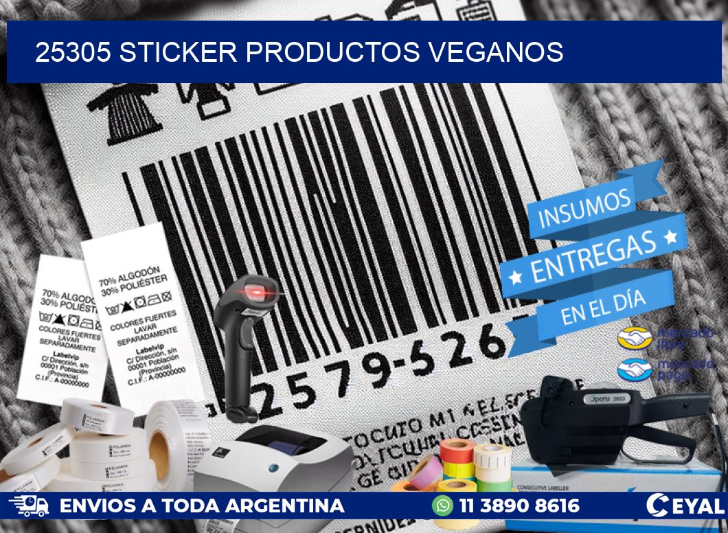 25305 STICKER PRODUCTOS VEGANOS