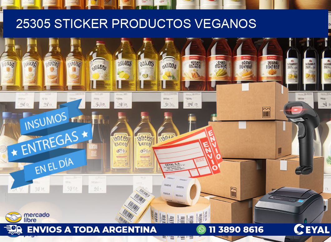 25305 STICKER PRODUCTOS VEGANOS