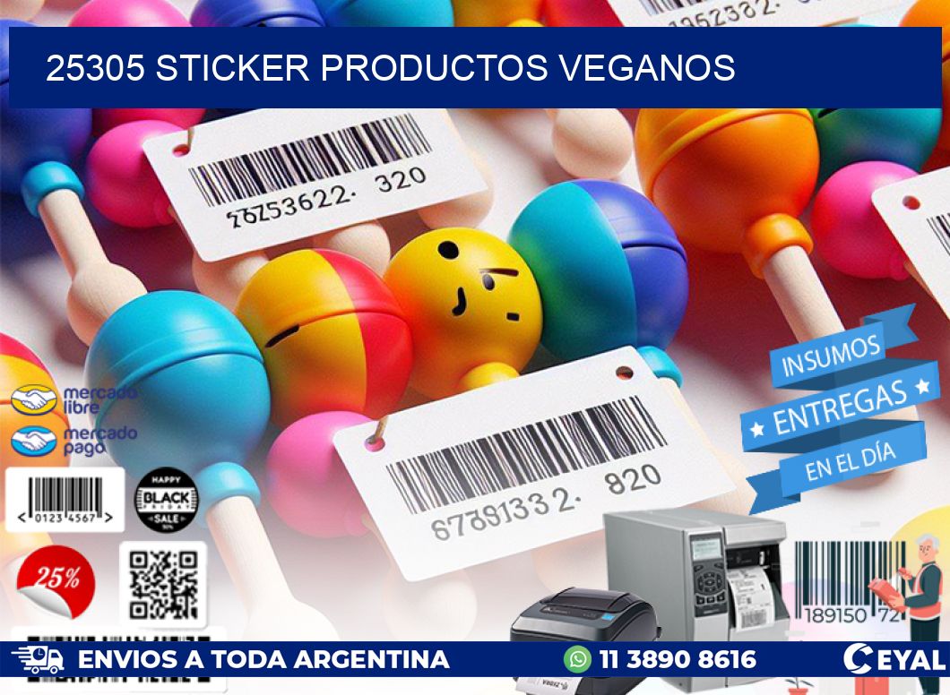 25305 STICKER PRODUCTOS VEGANOS