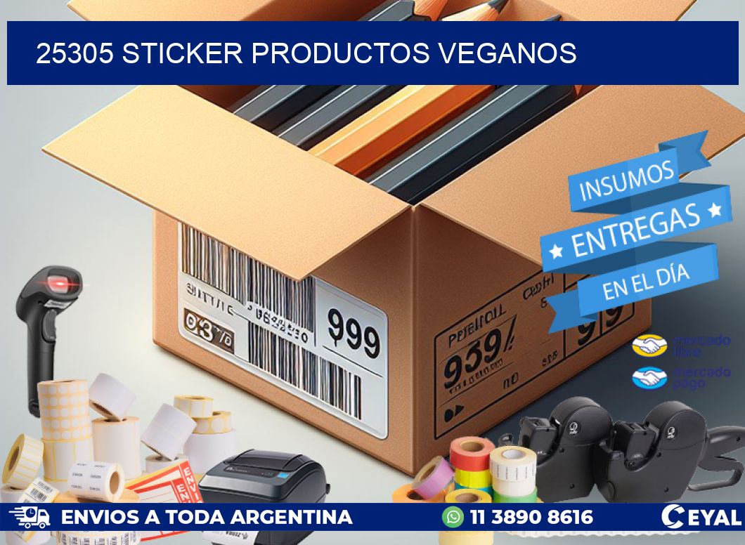 25305 STICKER PRODUCTOS VEGANOS