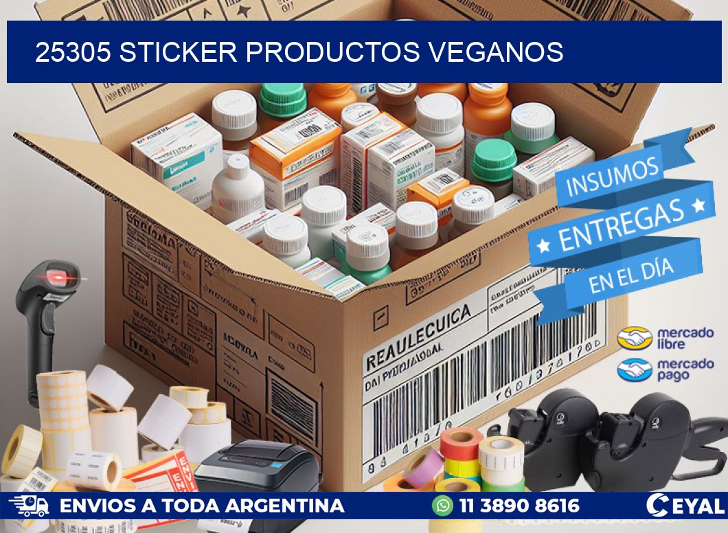 25305 STICKER PRODUCTOS VEGANOS