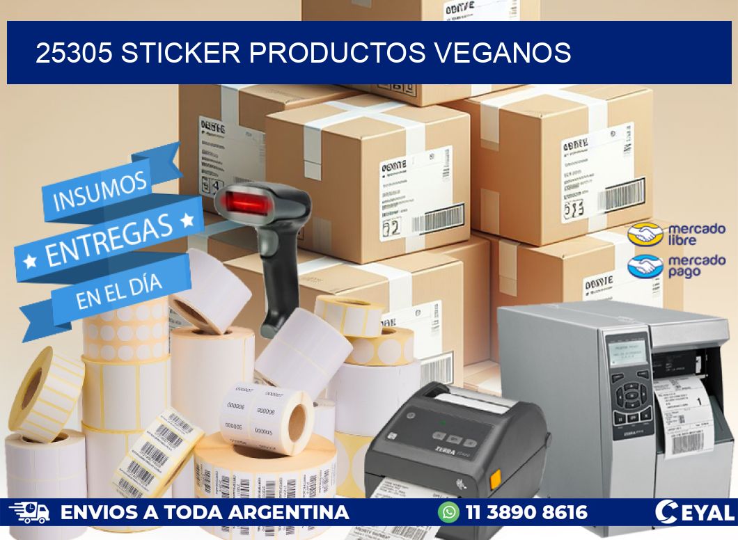 25305 STICKER PRODUCTOS VEGANOS