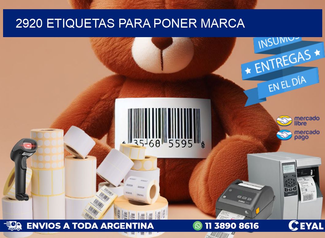 2920 ETIQUETAS PARA PONER MARCA
