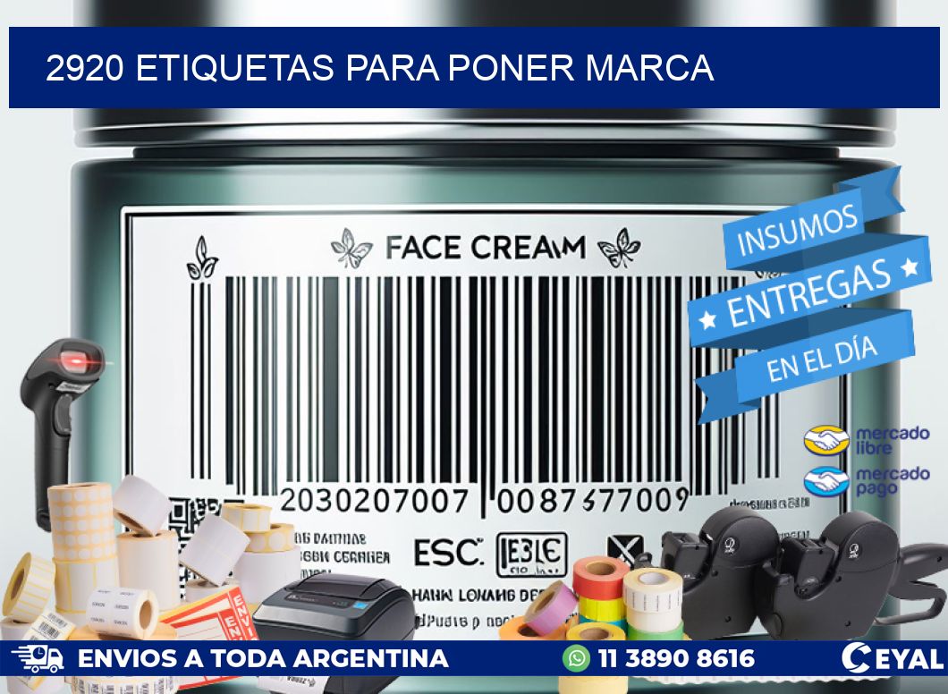 2920 ETIQUETAS PARA PONER MARCA