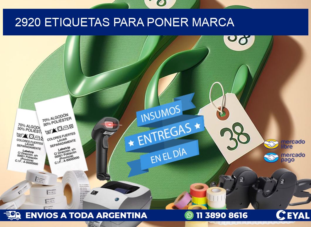 2920 ETIQUETAS PARA PONER MARCA