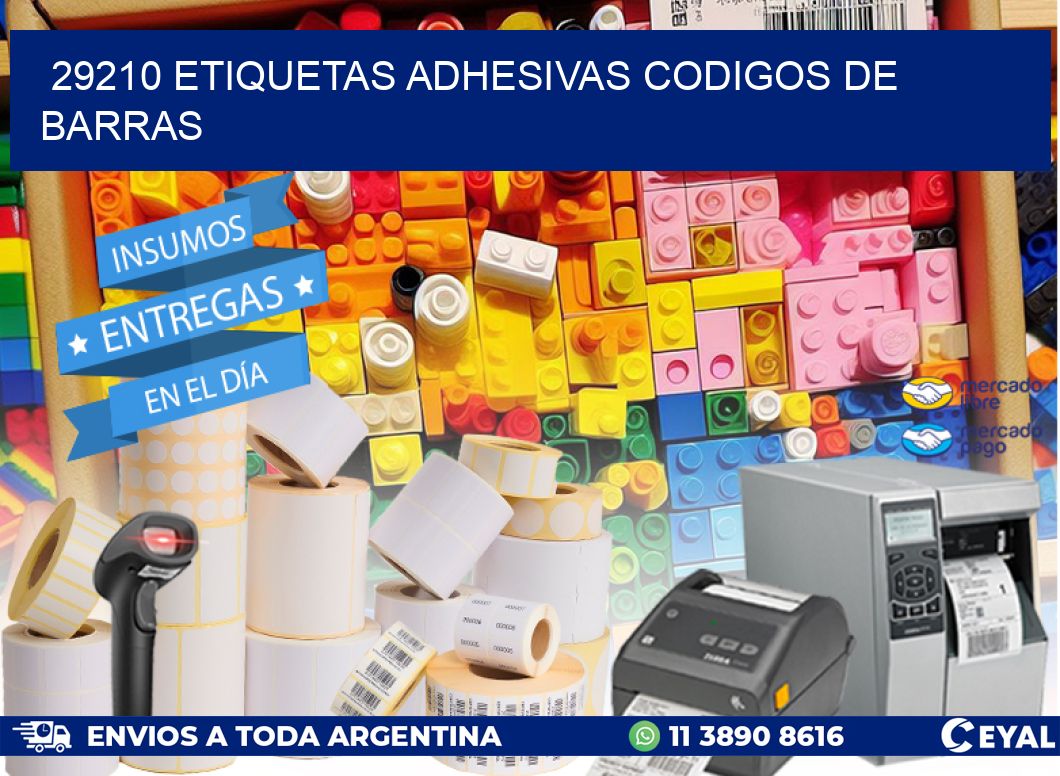 29210 ETIQUETAS ADHESIVAS CODIGOS DE BARRAS