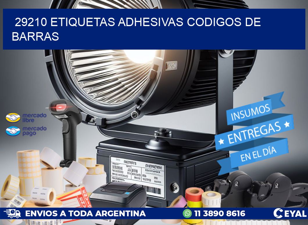 29210 ETIQUETAS ADHESIVAS CODIGOS DE BARRAS