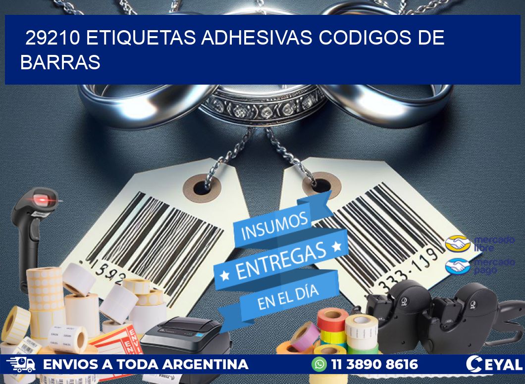 29210 ETIQUETAS ADHESIVAS CODIGOS DE BARRAS