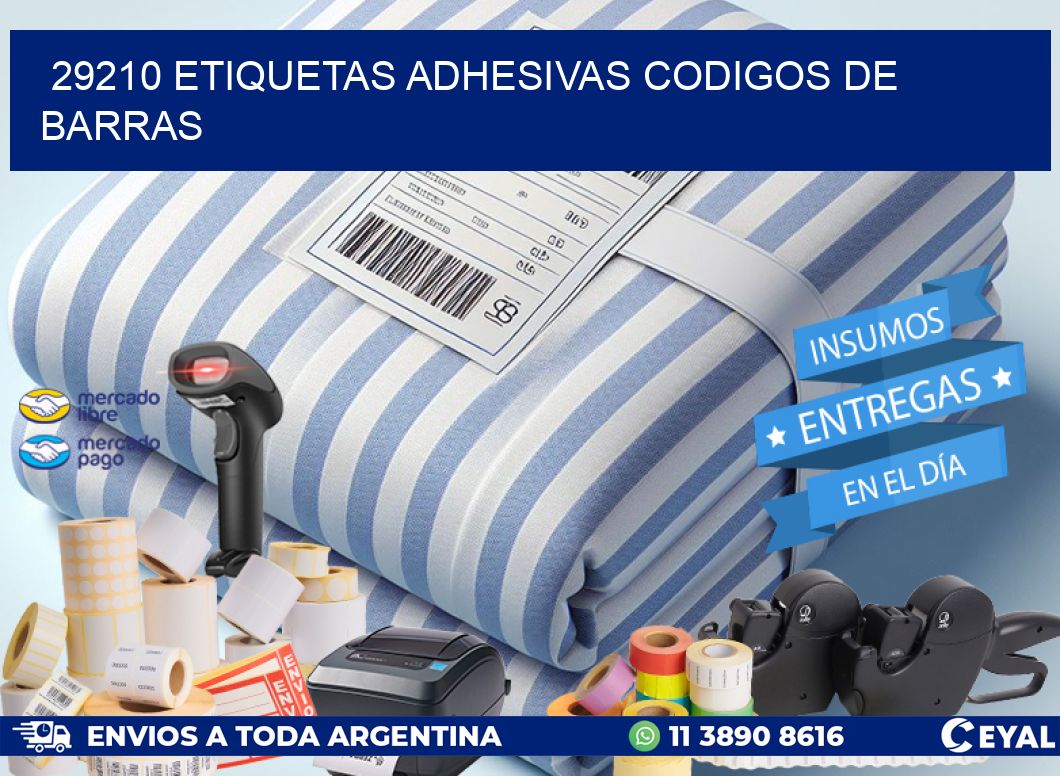 29210 ETIQUETAS ADHESIVAS CODIGOS DE BARRAS