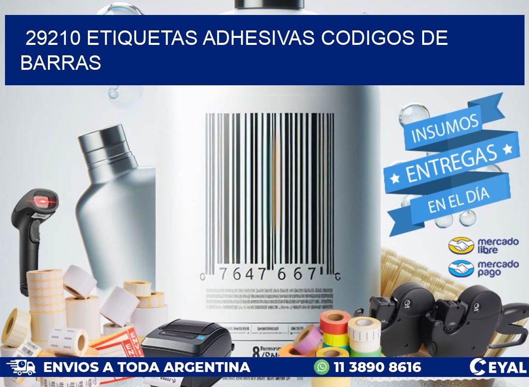 29210 ETIQUETAS ADHESIVAS CODIGOS DE BARRAS