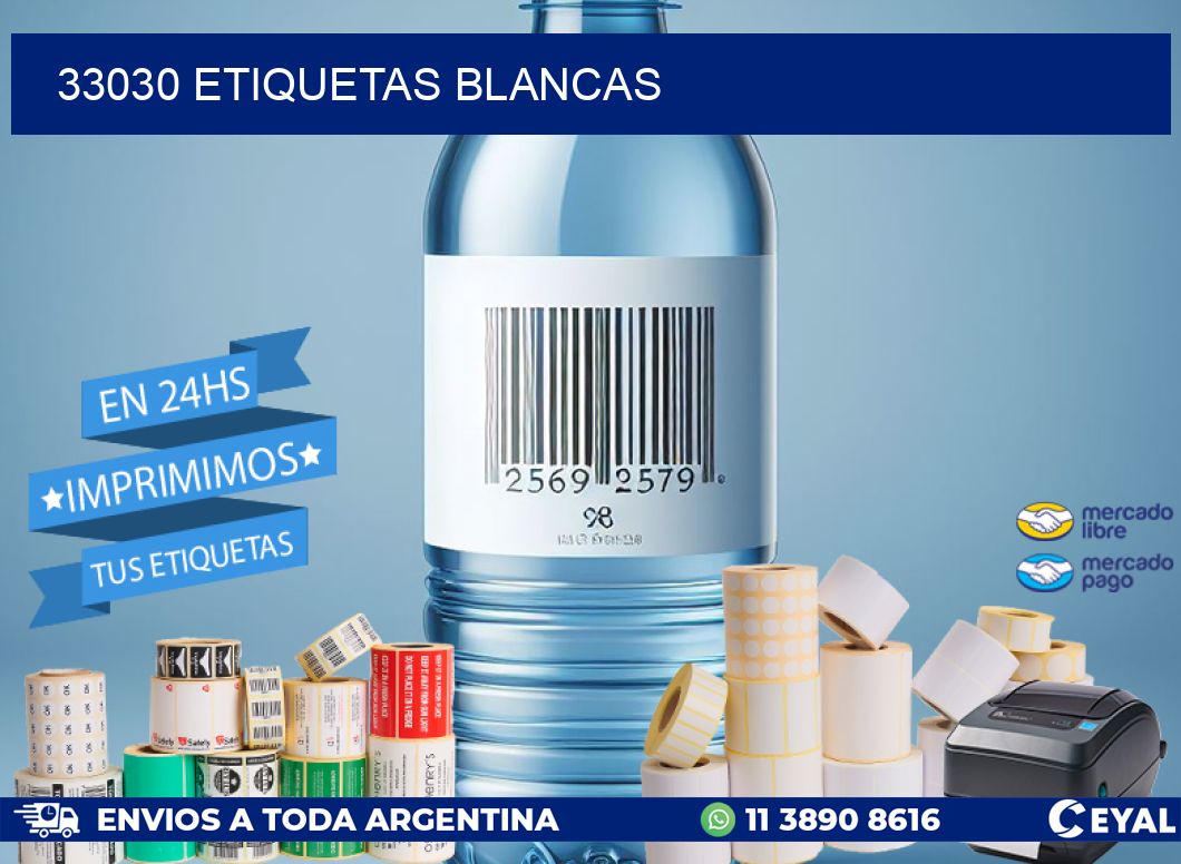 33030 ETIQUETAS BLANCAS