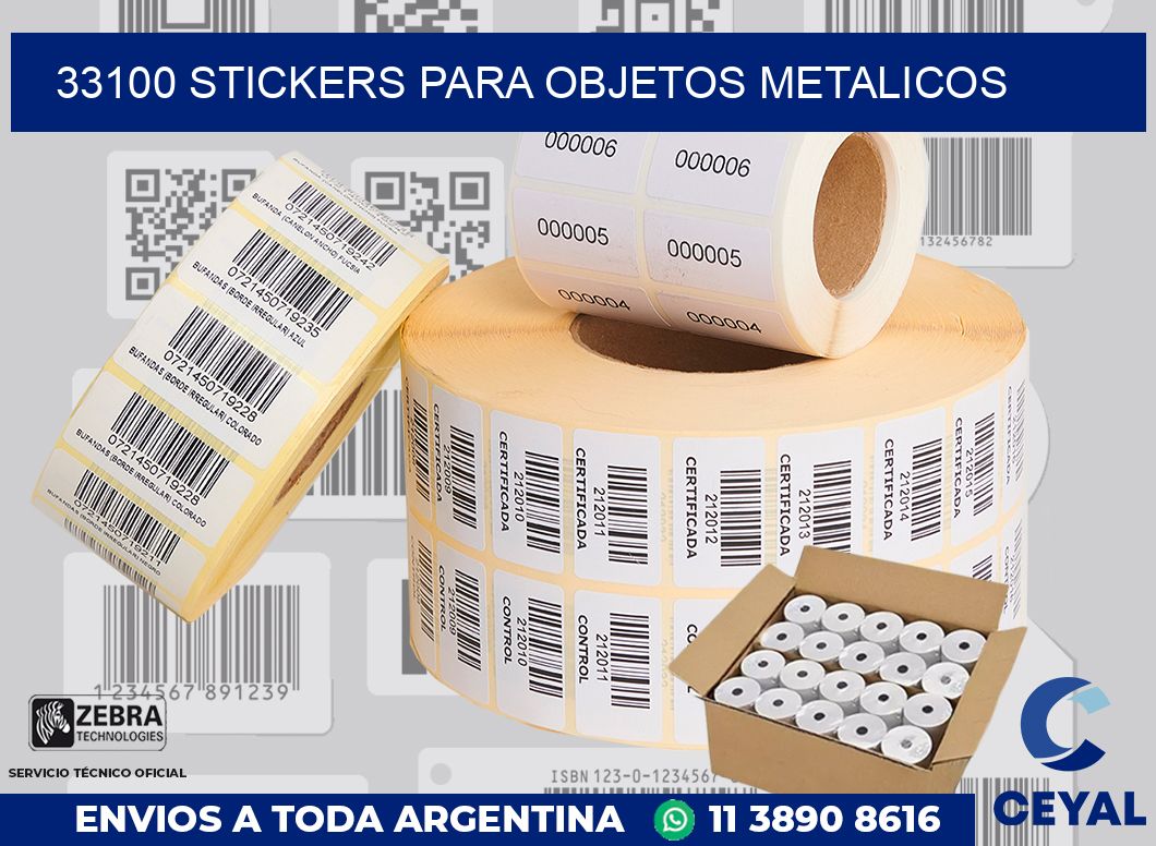 33100 STICKERS PARA OBJETOS METALICOS