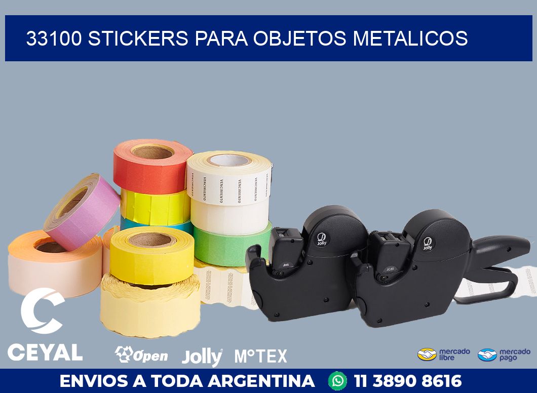 33100 STICKERS PARA OBJETOS METALICOS