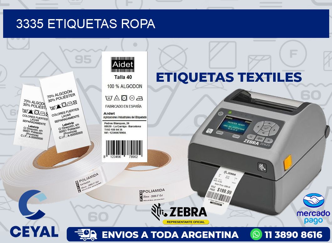 3335 ETIQUETAS ROPA