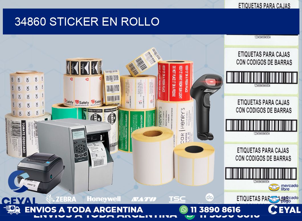 34860 STICKER EN ROLLO