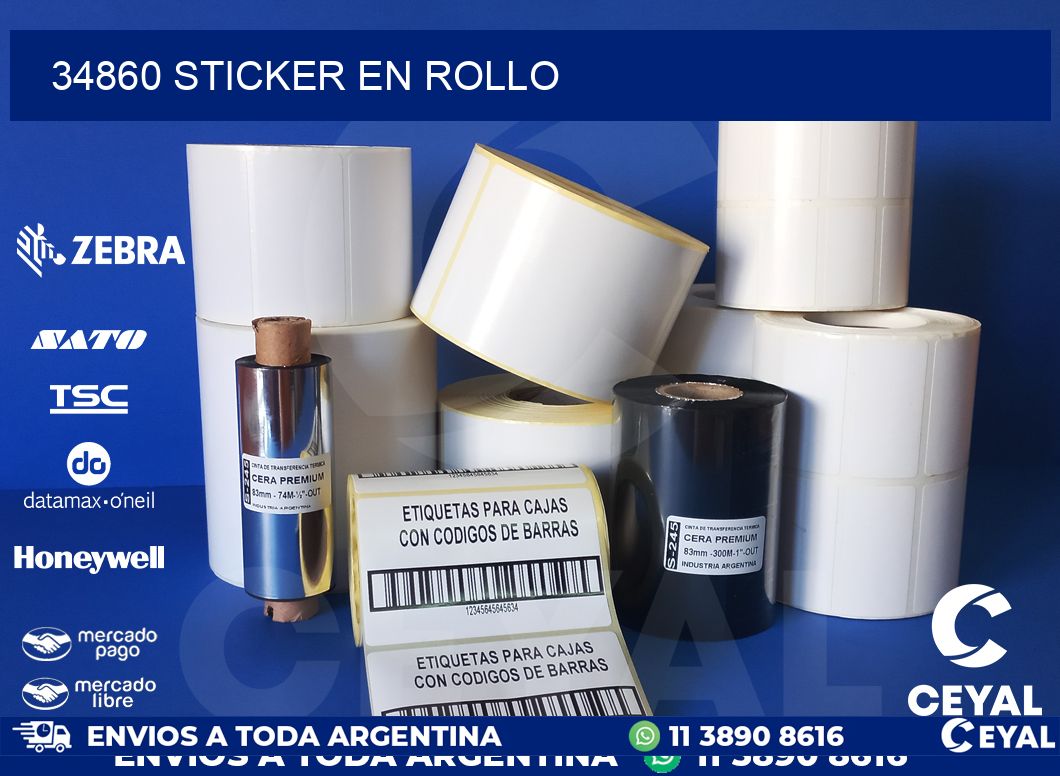 34860 STICKER EN ROLLO