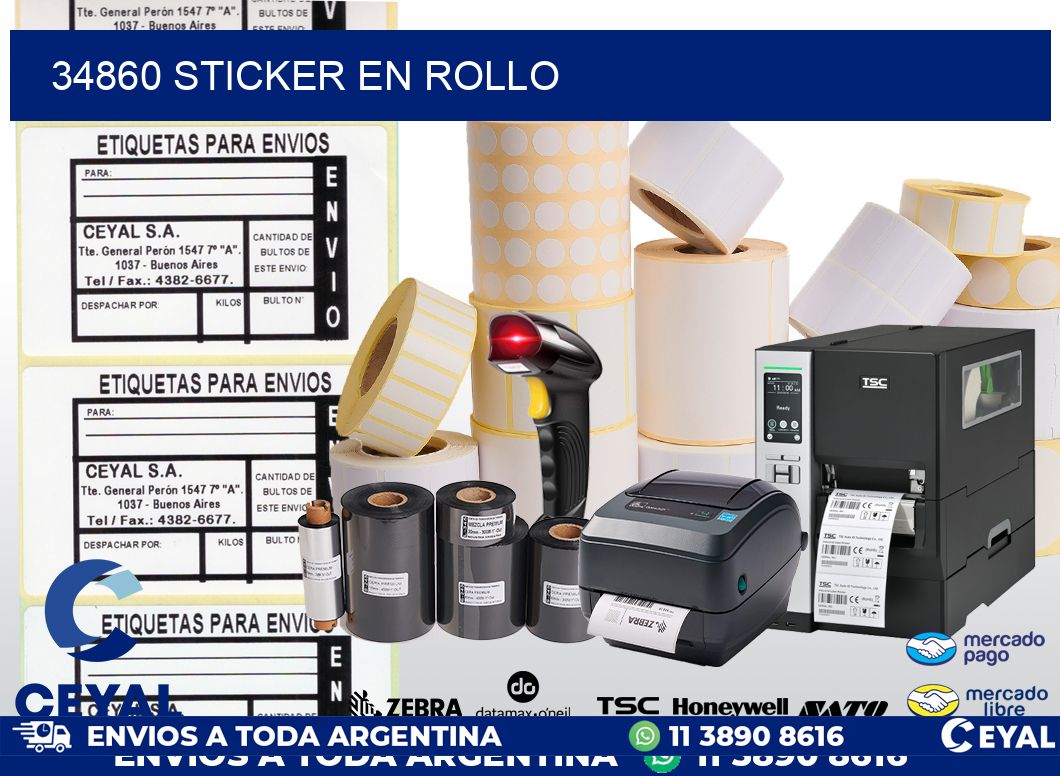 34860 STICKER EN ROLLO