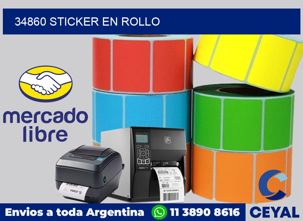 34860 STICKER EN ROLLO