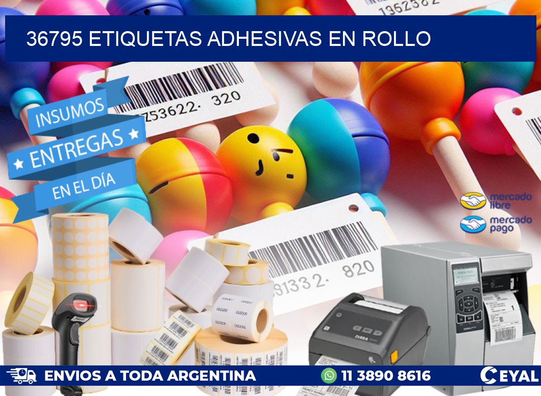 36795 Etiquetas adhesivas en rollo