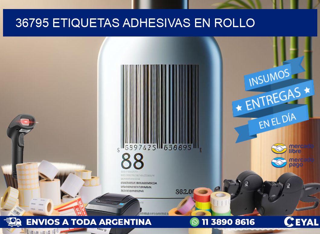 36795 Etiquetas adhesivas en rollo