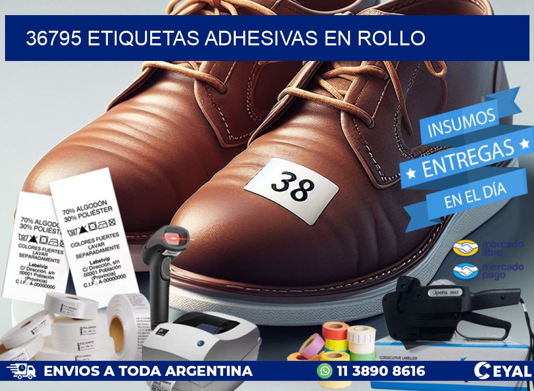 36795 Etiquetas adhesivas en rollo