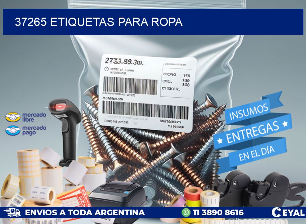37265 Etiquetas para ropa