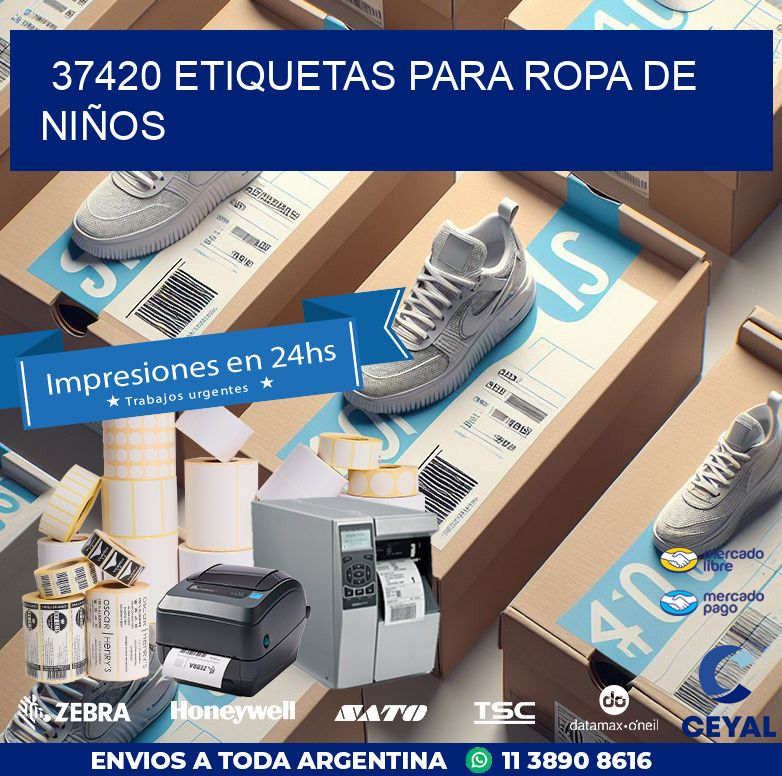 37420 ETIQUETAS PARA ROPA DE NIÑOS