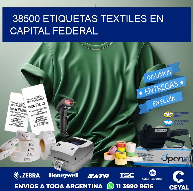 38500 ETIQUETAS TEXTILES EN CAPITAL FEDERAL