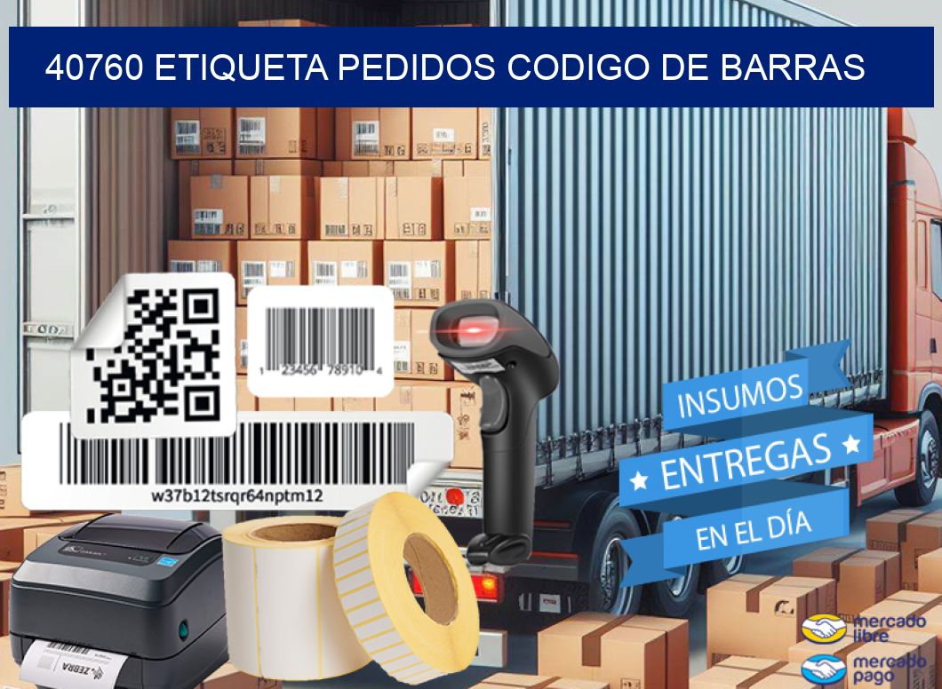 40760 etiqueta pedidos codigo de barras