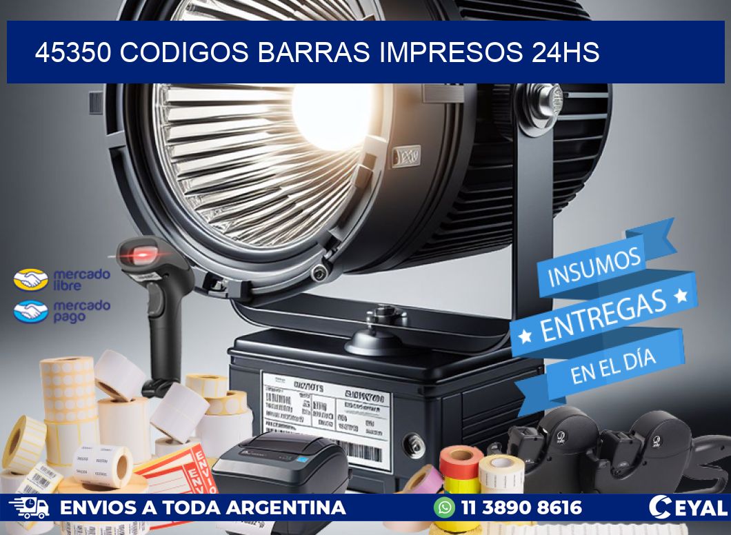 45350 Codigos barras impresos 24hs