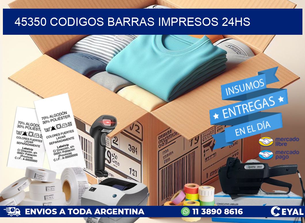 45350 Codigos barras impresos 24hs