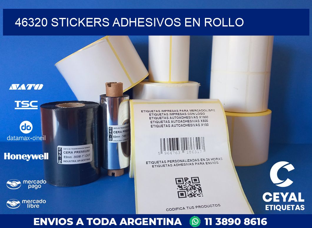 46320 STICKERS ADHESIVOS EN ROLLO