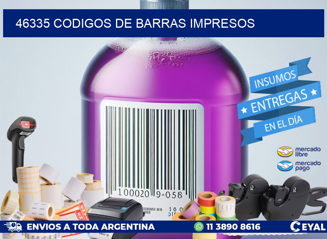 46335 Codigos de barras impresos